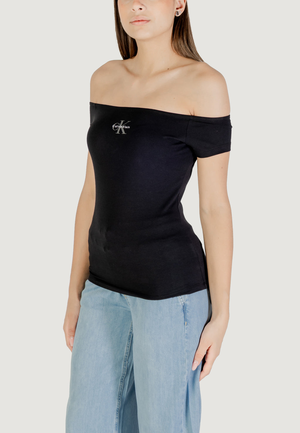 T-shirt Calvin Klein Jeans MONOGRAM OFF SHOULDE