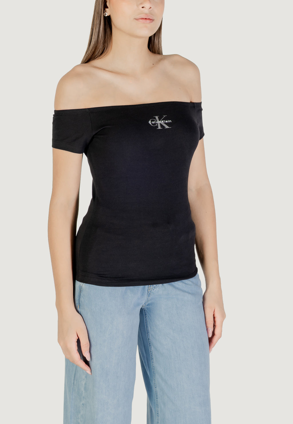 T-shirt Calvin Klein Jeans MONOGRAM OFF SHOULDE