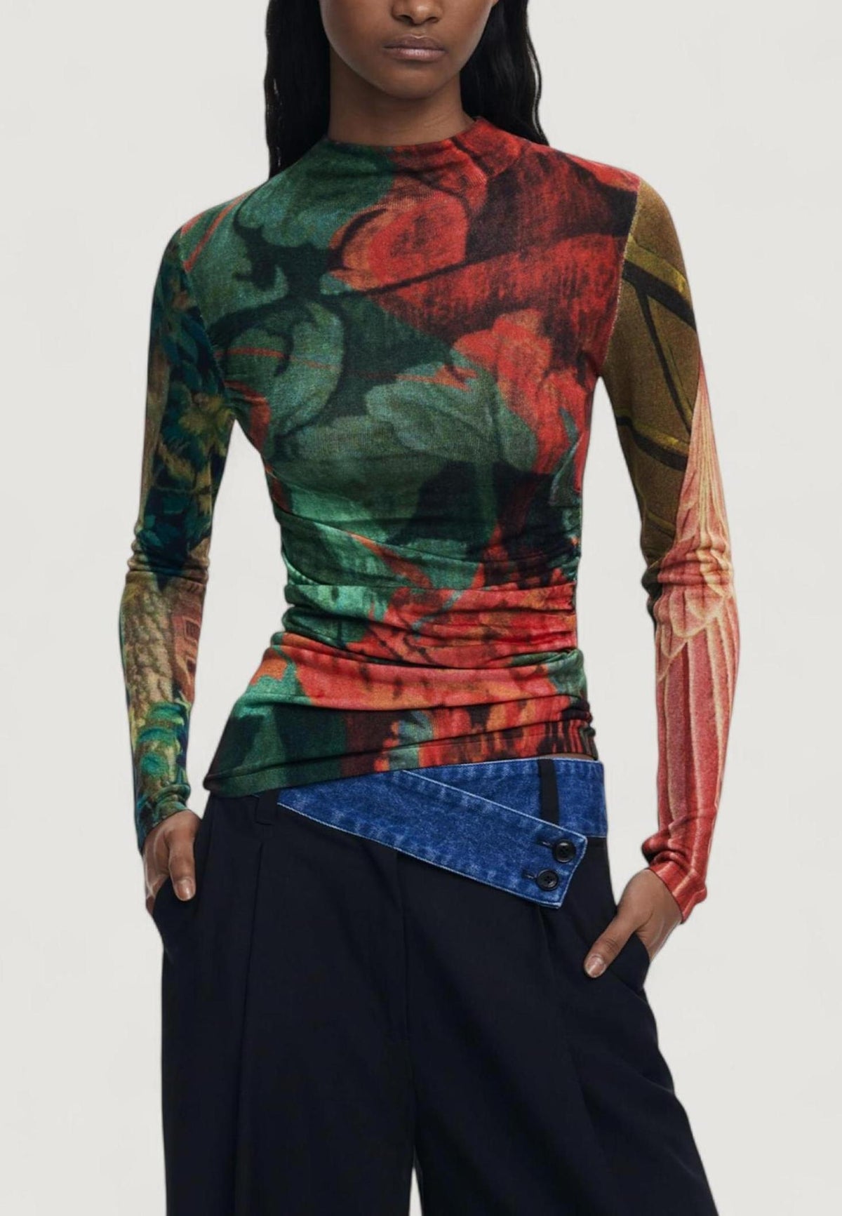 T-shirt manica lunga Desigual JERS_TAPIZ_LACROI