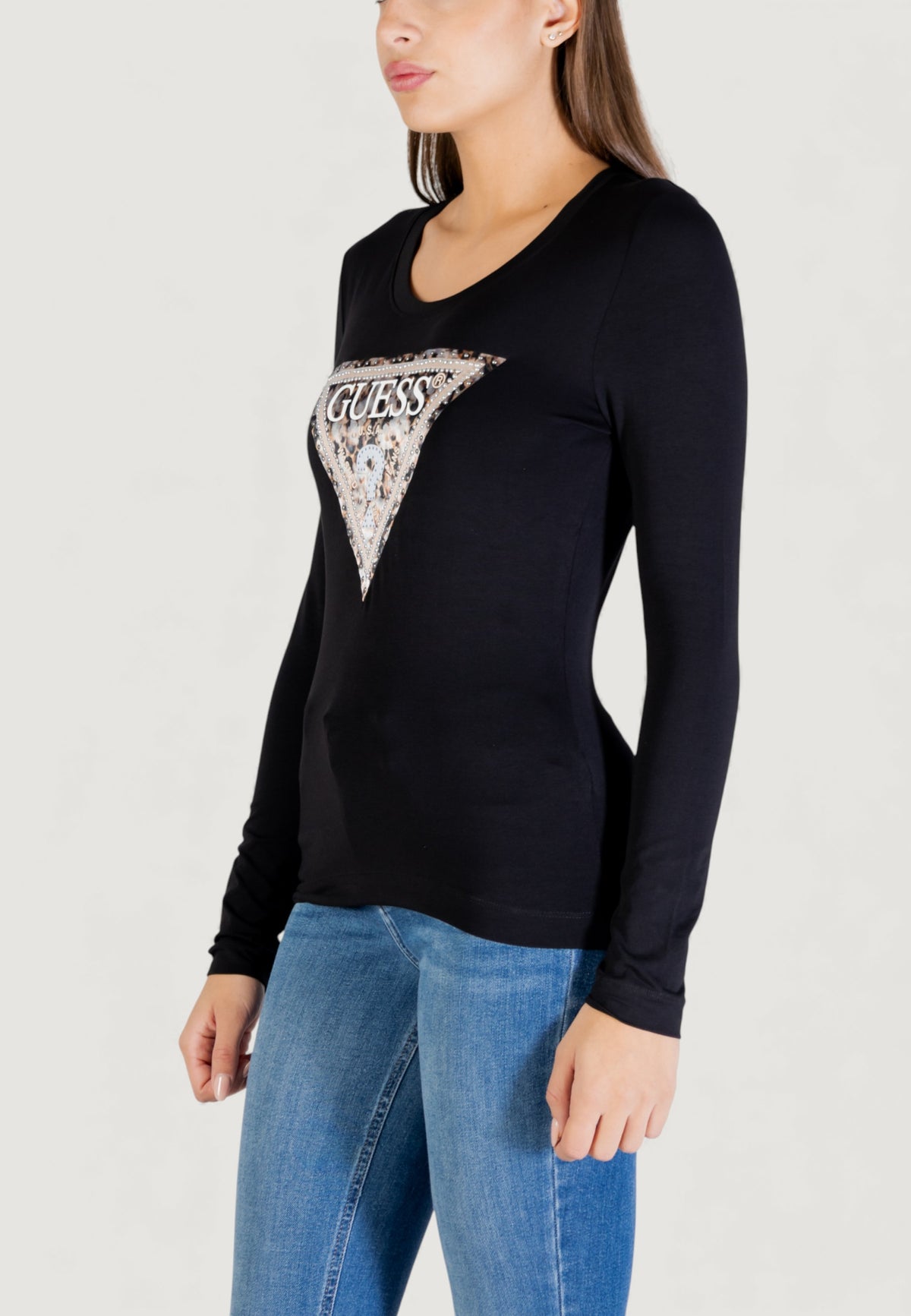 T-shirt manica lunga Guess LS CN LEO TRIANGLE TEE