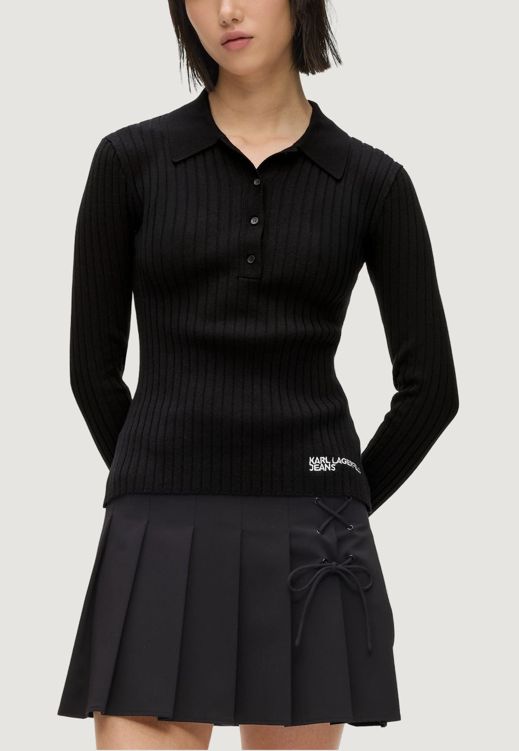 T-shirt manica lunga Karl Lagerfeld Jeans KLJ Ls Knitted Polo