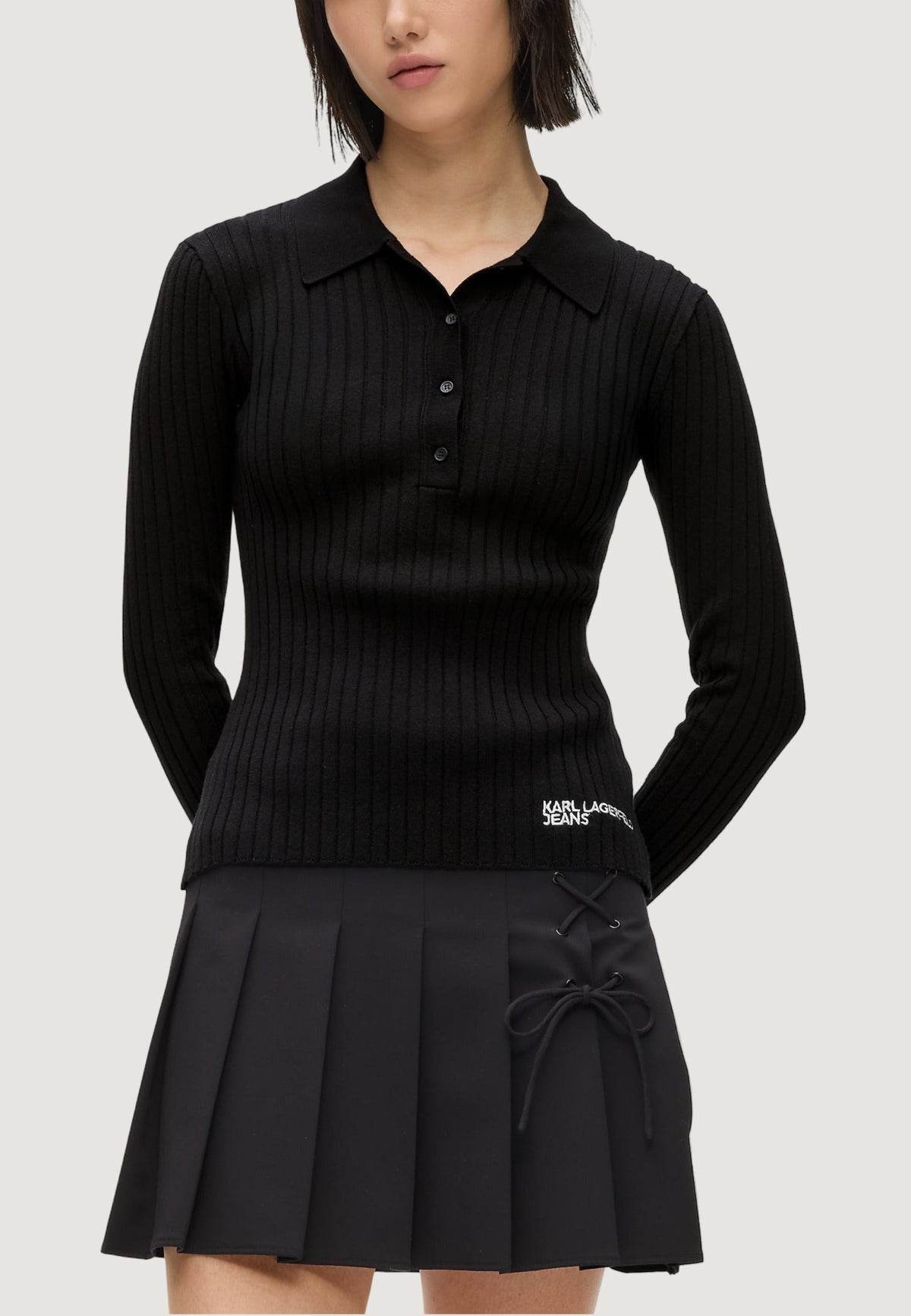 T-shirt manica lunga Karl Lagerfeld Jeans KLJ Ls Knitted Polo