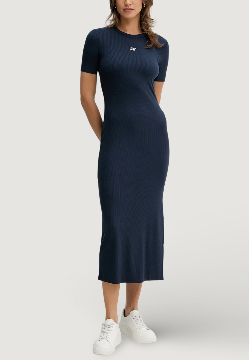 Long dress Calvin Klein Jeans A - MODAL RIB SS DRE