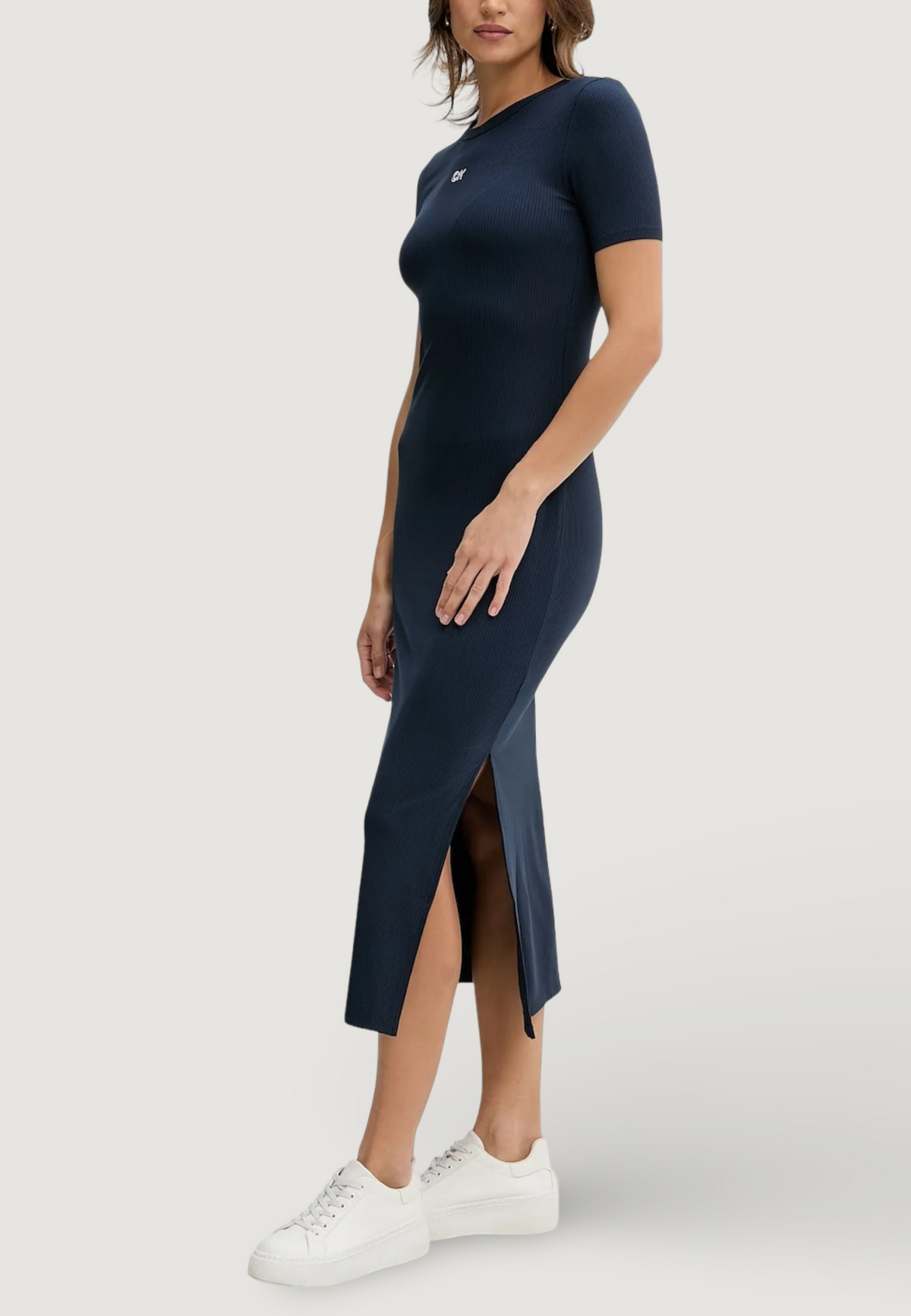 Vestito lungo Calvin Klein Jeans A - MODAL RIB SS DRE