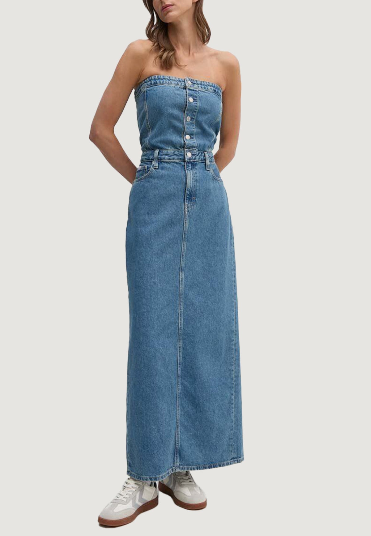 Vestito lungo Calvin Klein Jeans STRAPLESS MAXI