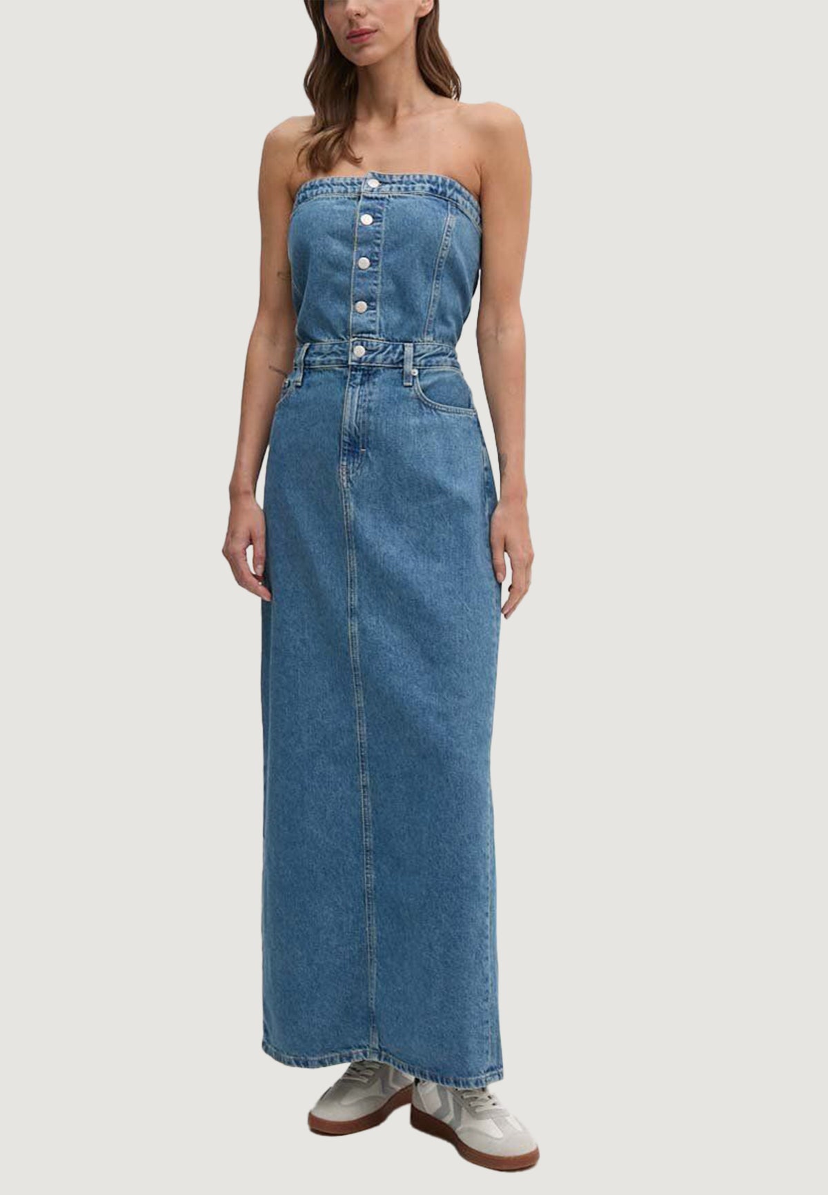 Vestito lungo Calvin Klein Jeans STRAPLESS MAXI
